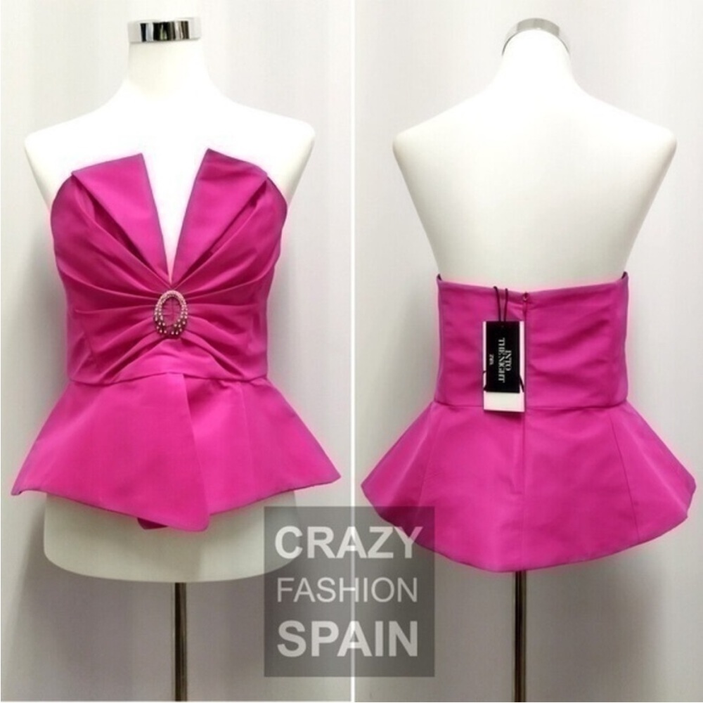 NWT $129 Zara bustier top small fuchsia LIMITED EDITION SIZE XS 7747/660 - Picture 5 of 17